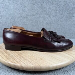 Slavatore Ferragamo Shoes 12 D Brown Tasselbit Kiltie Leather Slip On Loafers